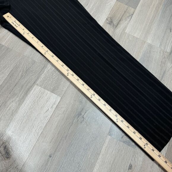 Style & Co Petite Pinstripe Straight Leg Dress Pants Black Grey 10P Mid Rise Y2K - Picture 10 of 11